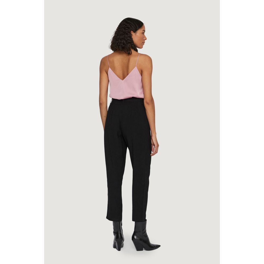 Schwarze Viskose-Jeans und -Hose