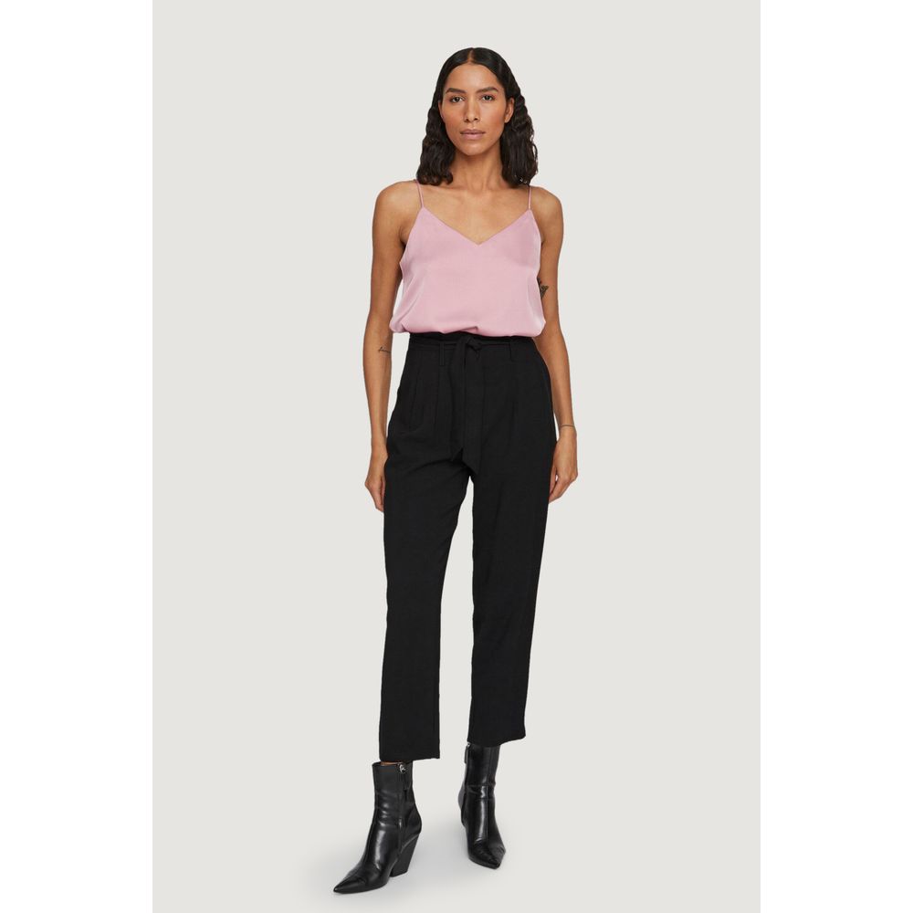 Schwarze Viskose-Jeans und -Hose