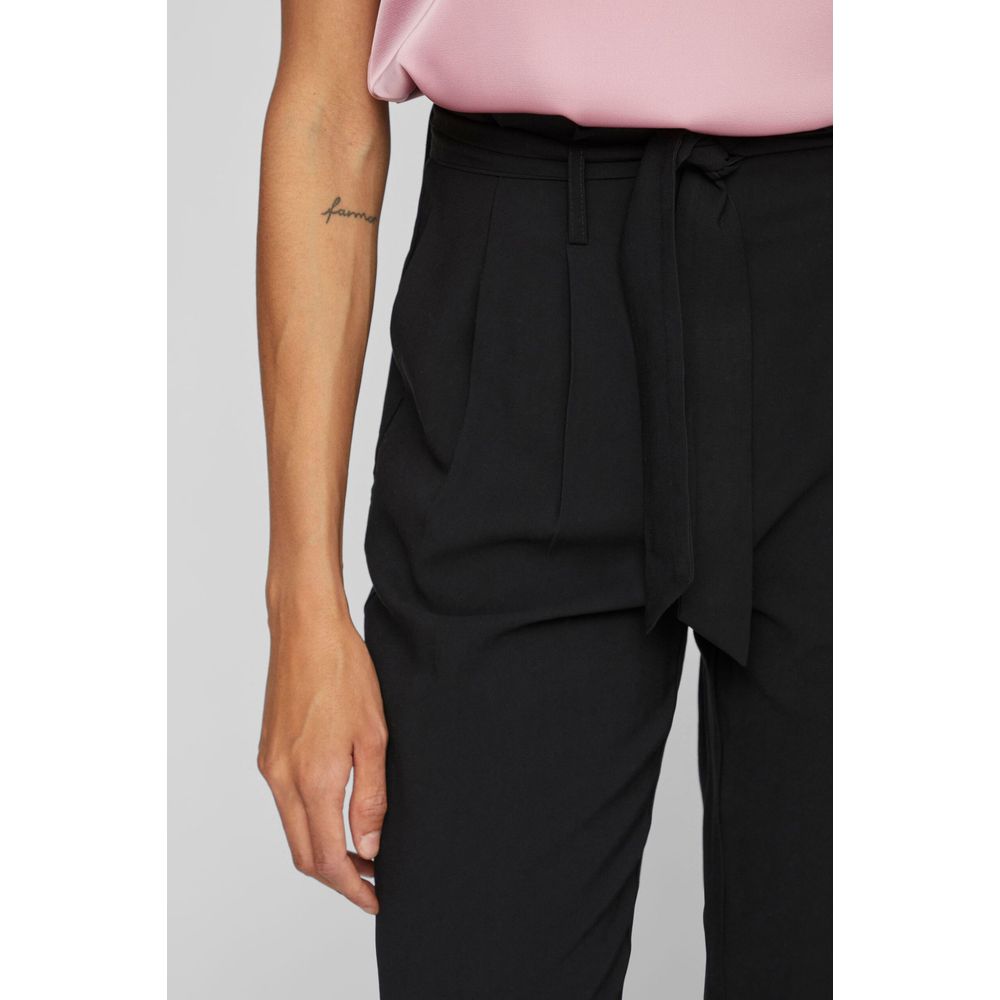 Schwarze Viskose-Jeans und -Hose