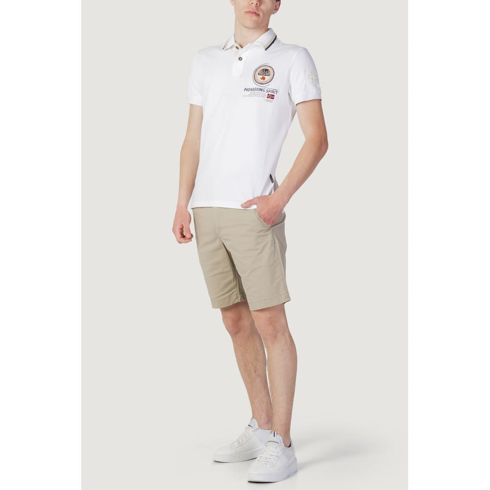 Weißes Poloshirt aus Baumwolle