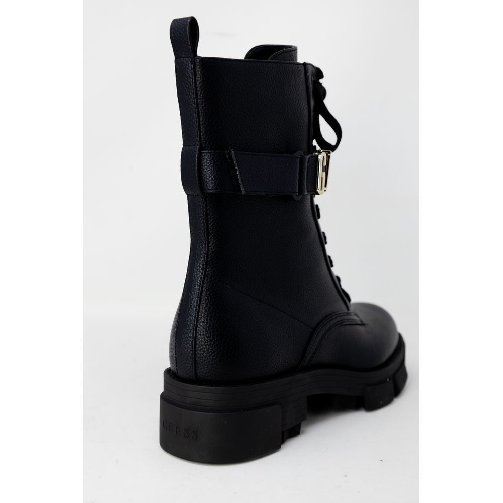 Black Leather Leather Boot