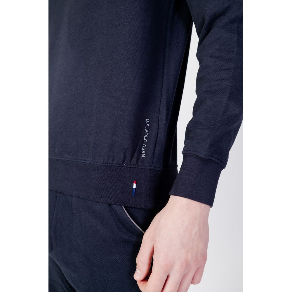 Blauer Baumwollpullover
