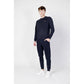 Blauer Baumwollpullover