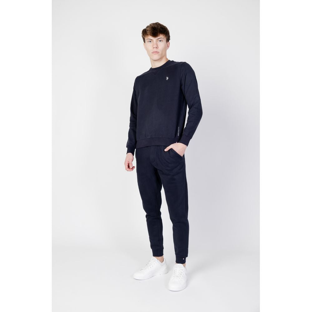 Blauer Baumwollpullover
