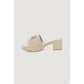 Beige Suede Leather Sandal