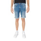 Blaue Baumwollshorts