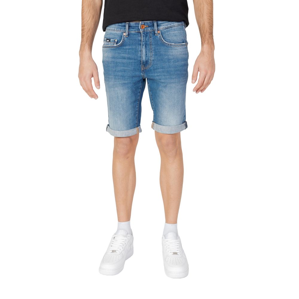 Blaue Baumwollshorts