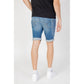 Blaue Baumwollshorts