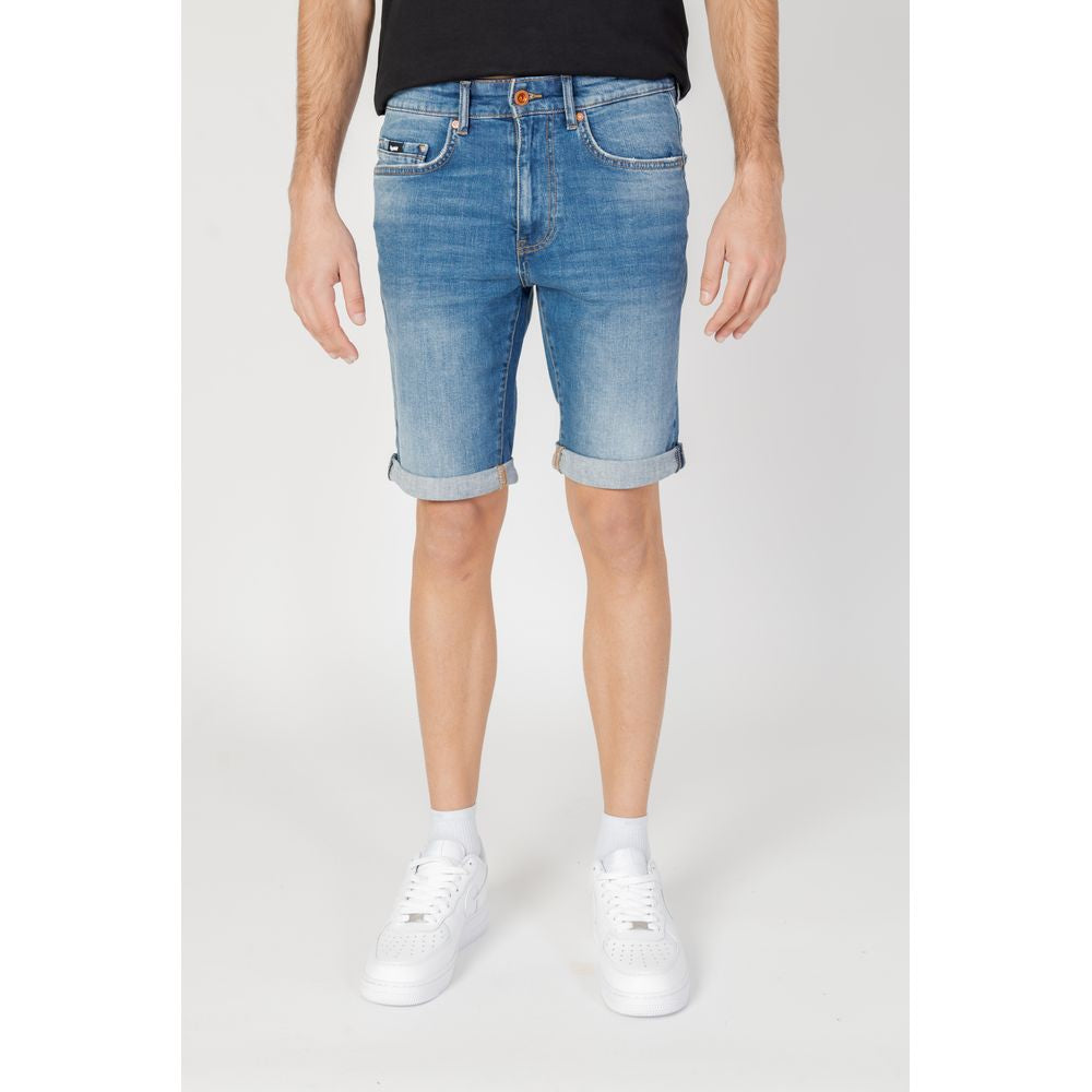 Blaue Baumwollshorts