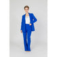 Blue Polyester Polyester Suits & Blazer