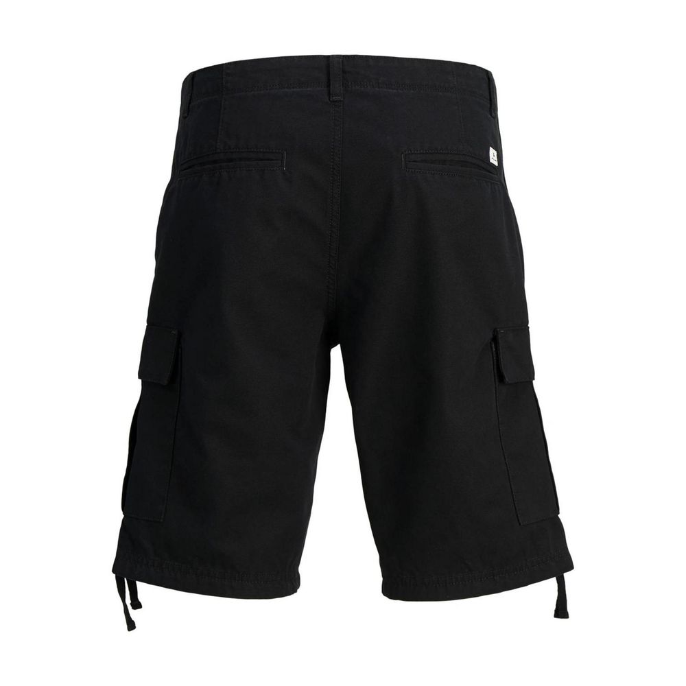 Schwarze Baumwollshorts