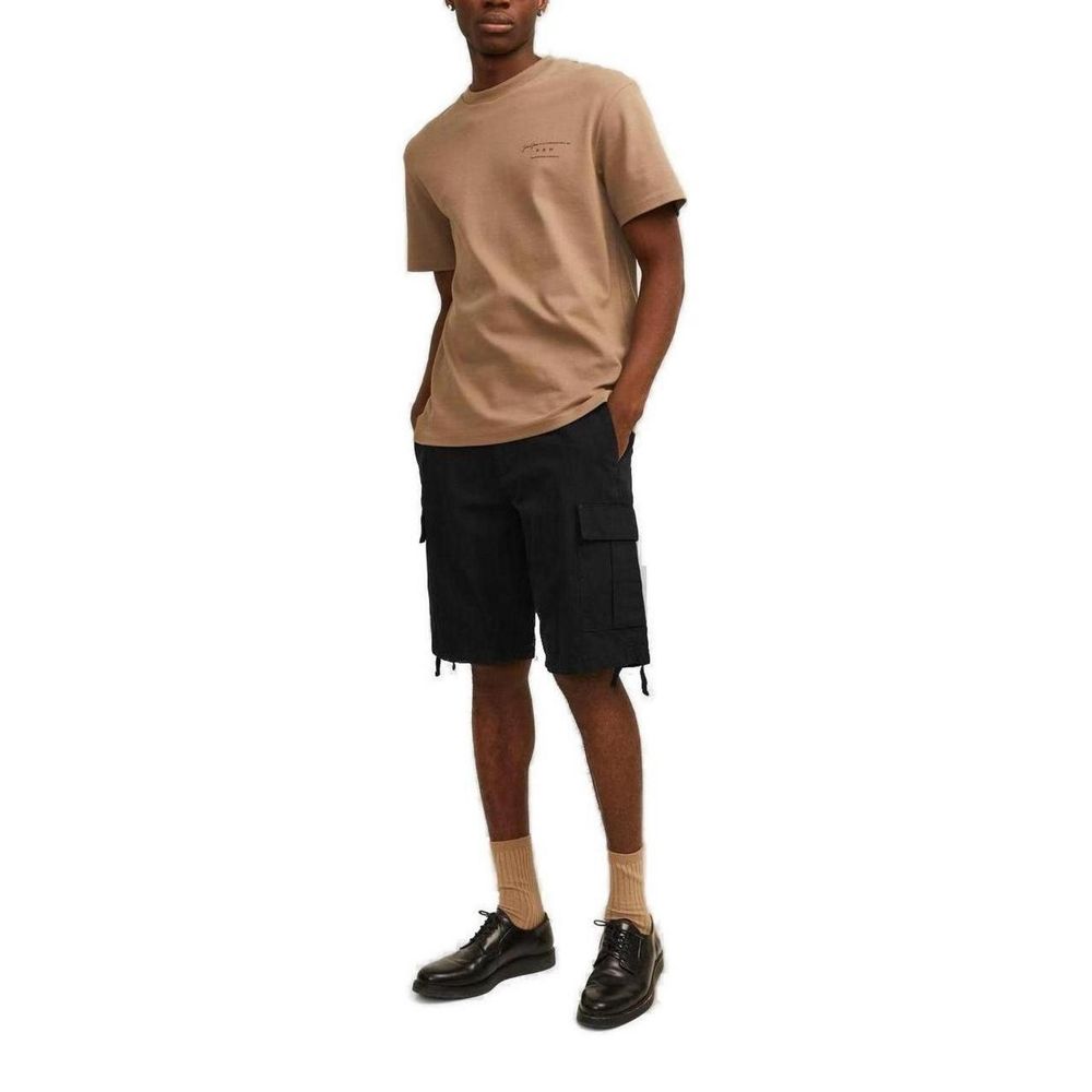 Schwarze Baumwollshorts