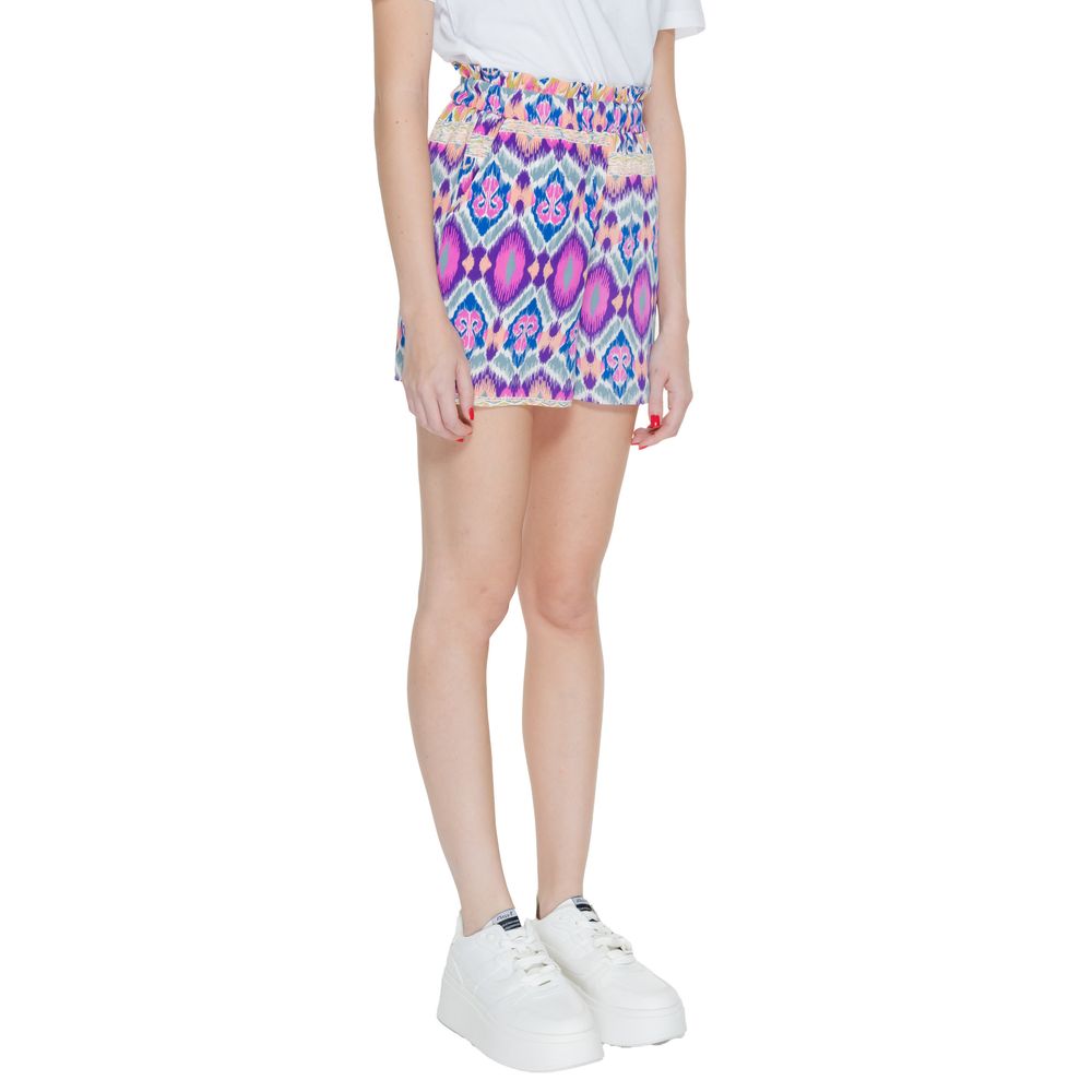 Multicolor Polyester Polyester Short