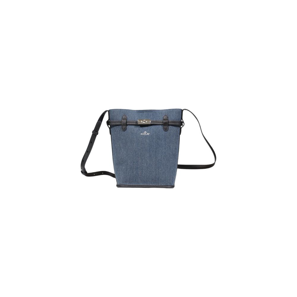 Blaue Baumwollhandtasche