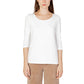 Top e T-shirt in cotone color crema