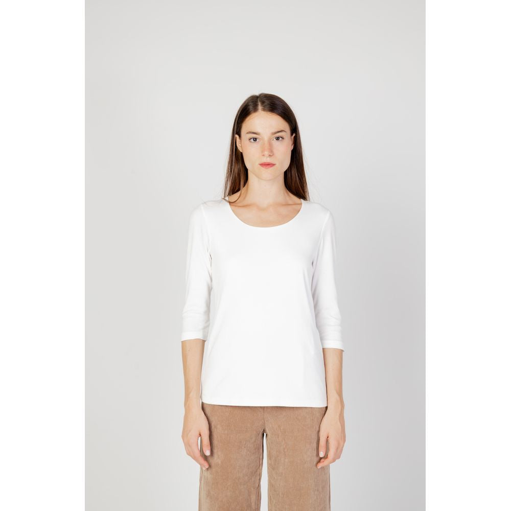 Top e T-shirt in cotone color crema