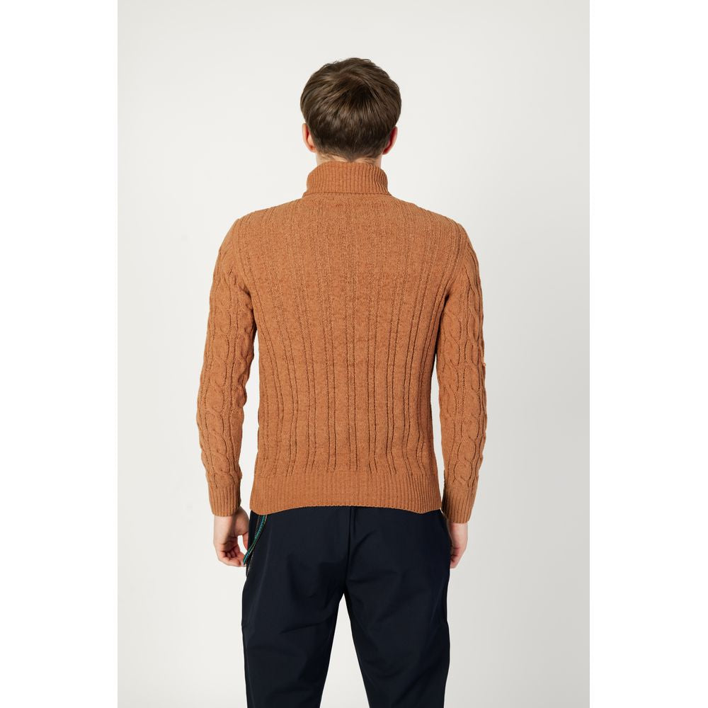 Maglione in materiale sintetico marrone