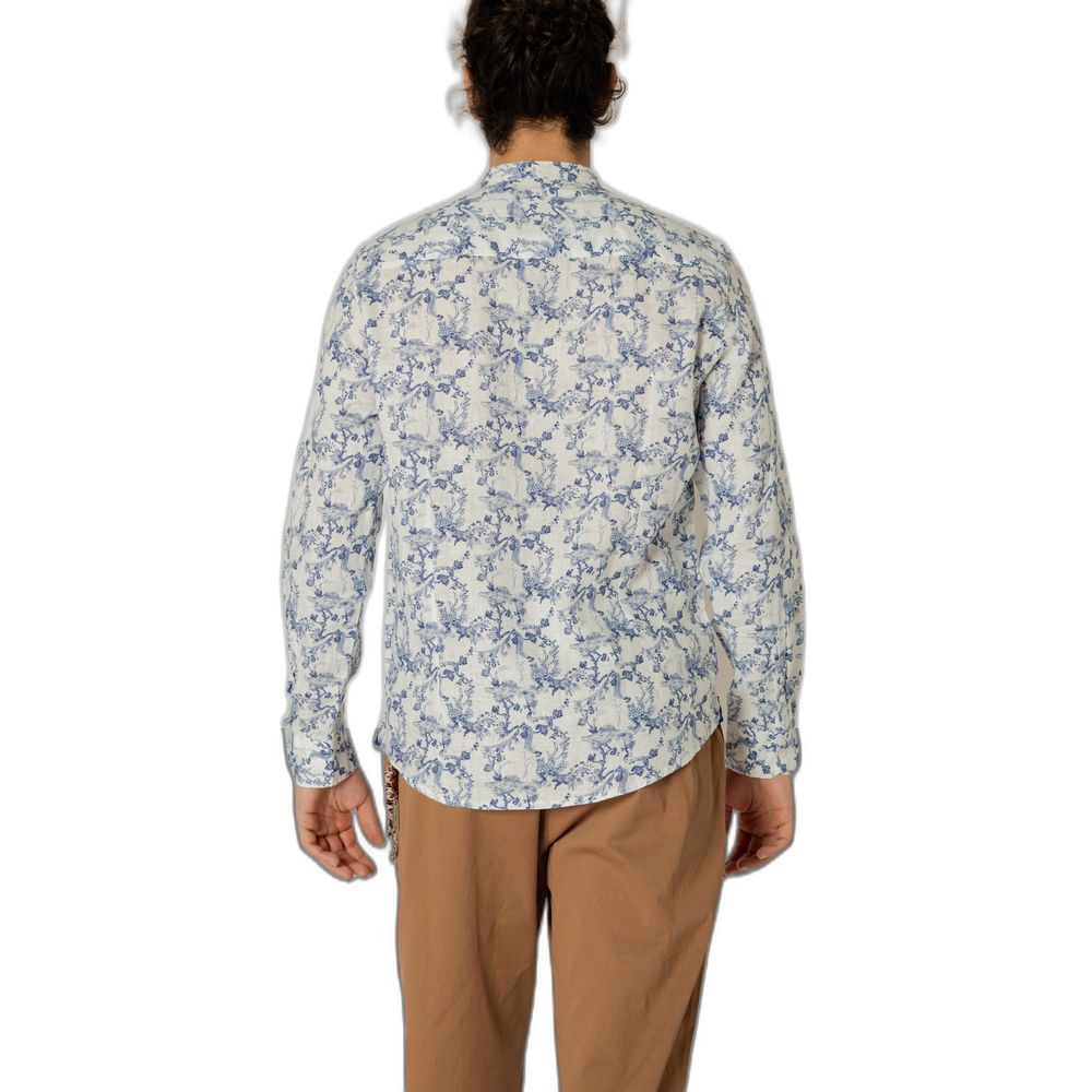 Camicia di lino blu