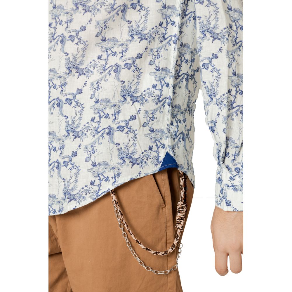 Camicia di lino blu