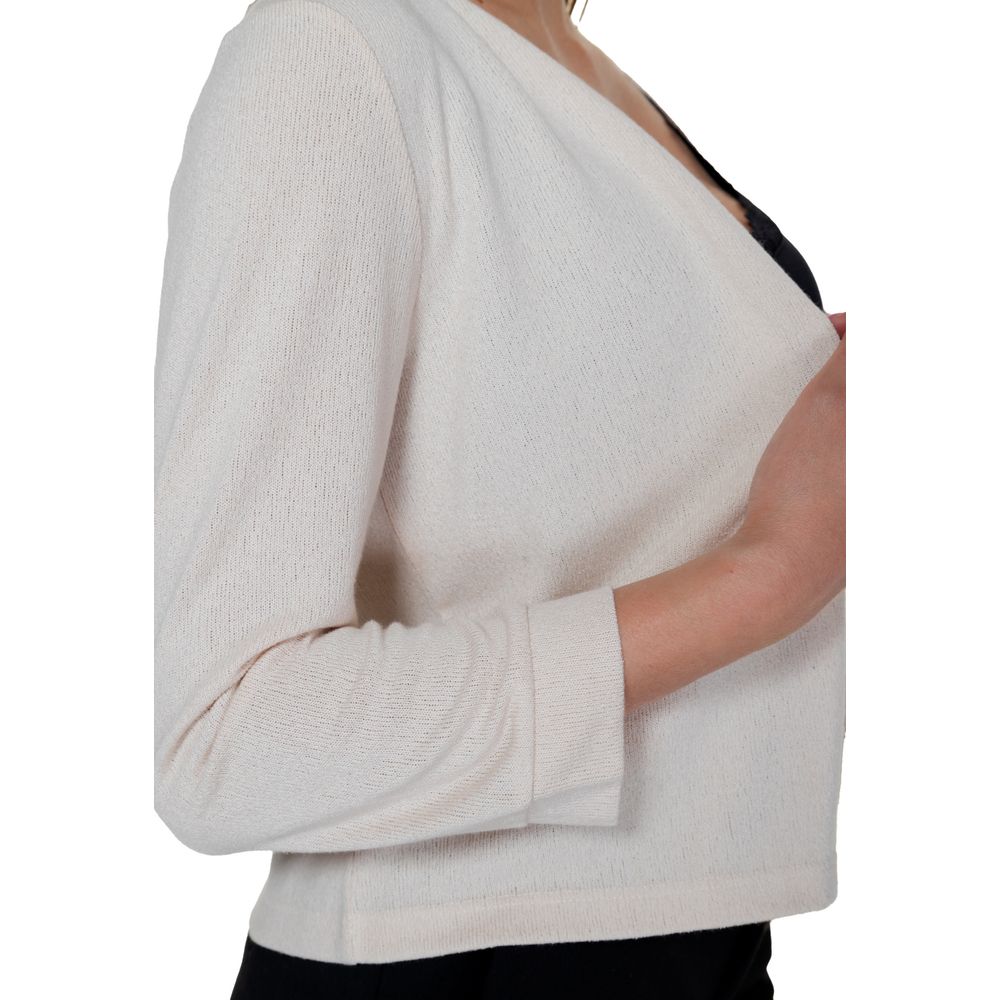 Cardigan in viscosa beige