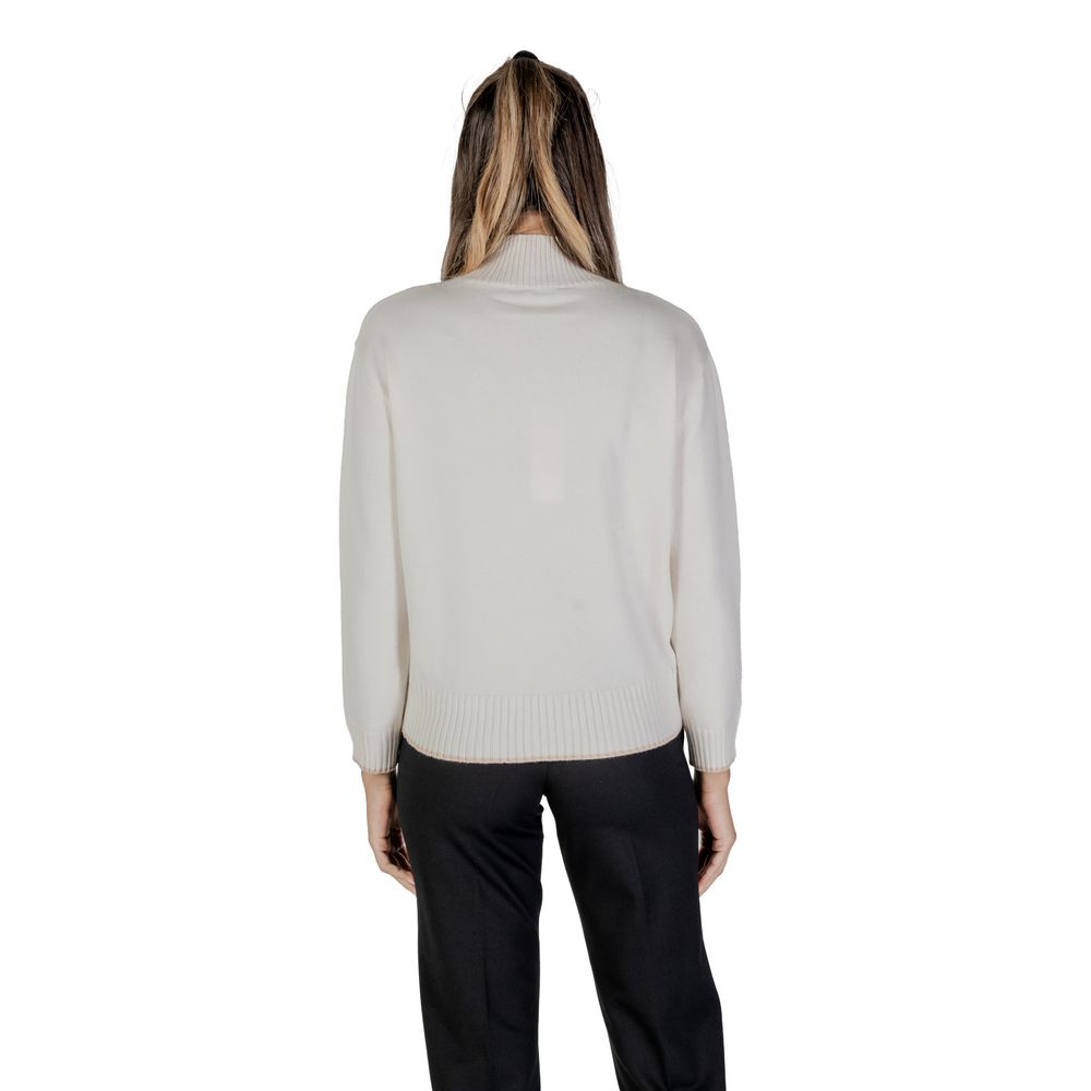 Maglione in poliestere color crema
