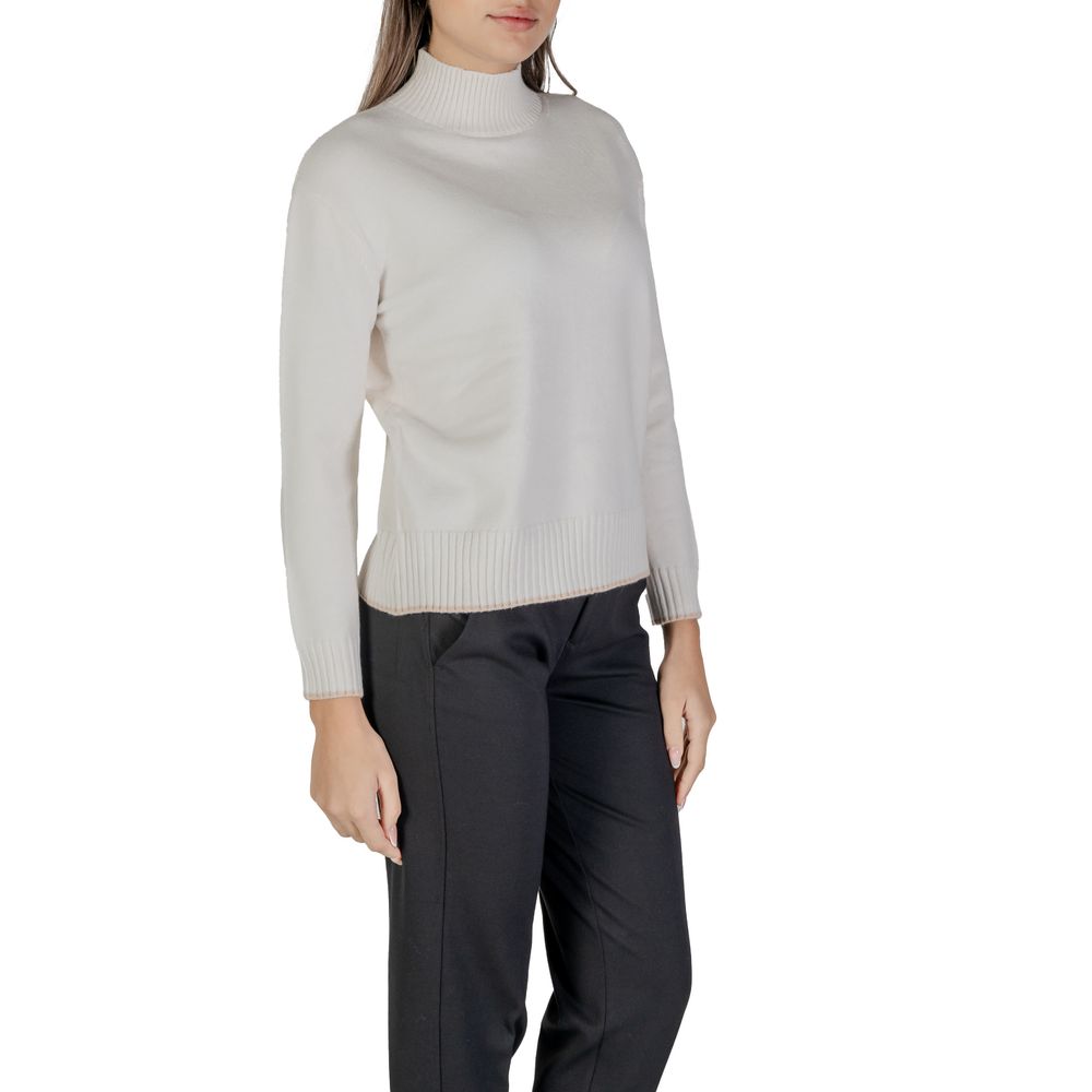 Maglione in poliestere color crema