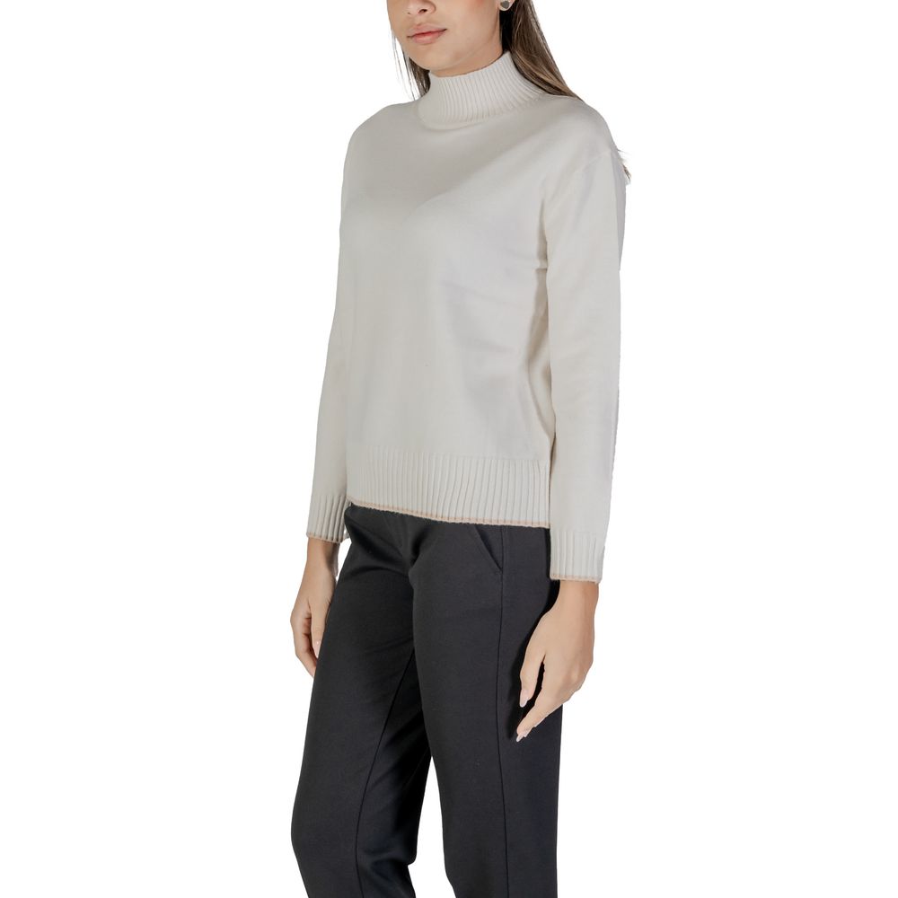 Maglione in poliestere color crema