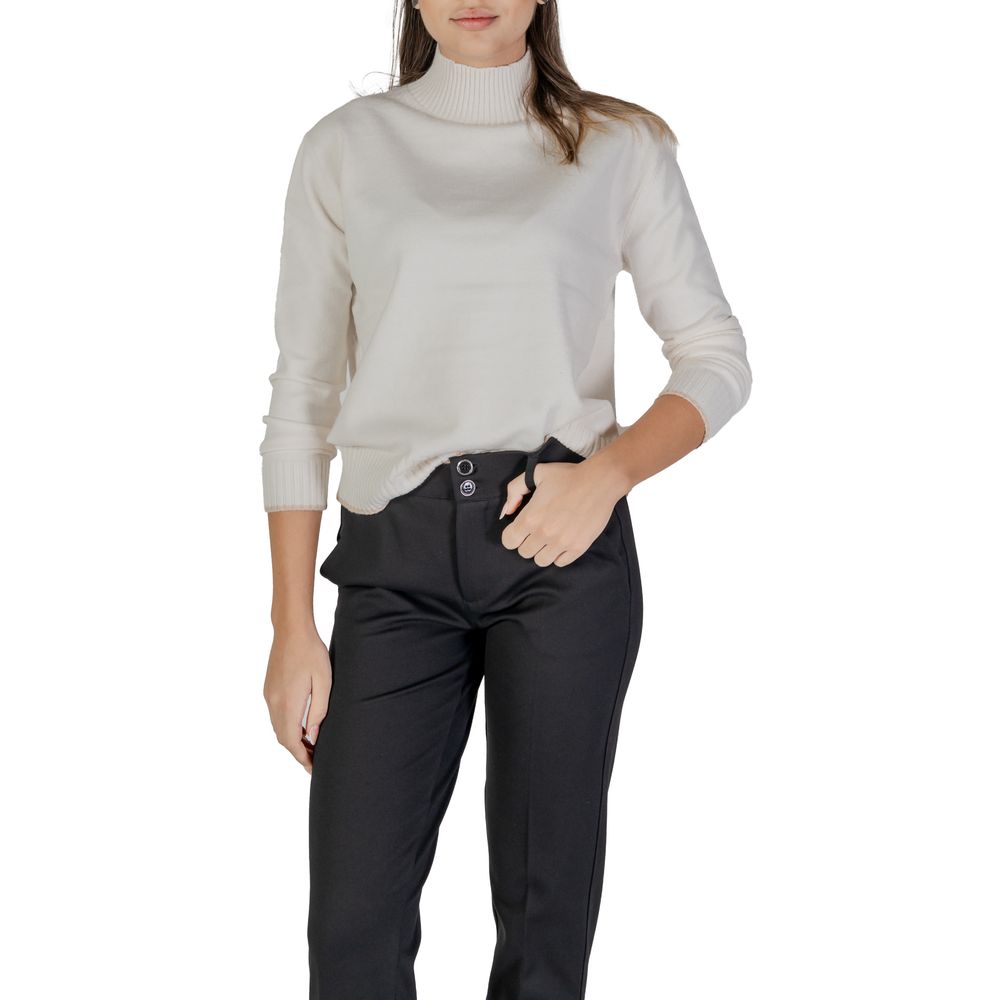 Maglione in poliestere color crema