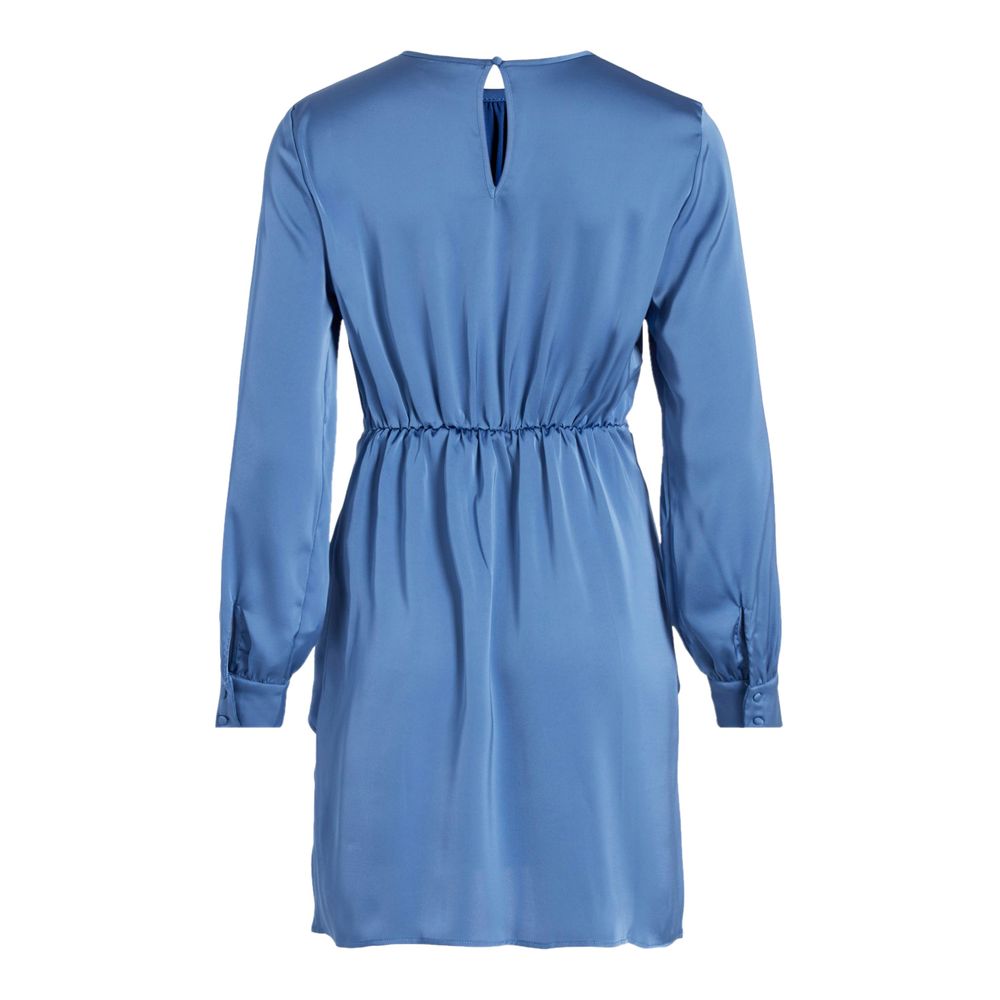 Blaues Polyester-Polyester-Kleid