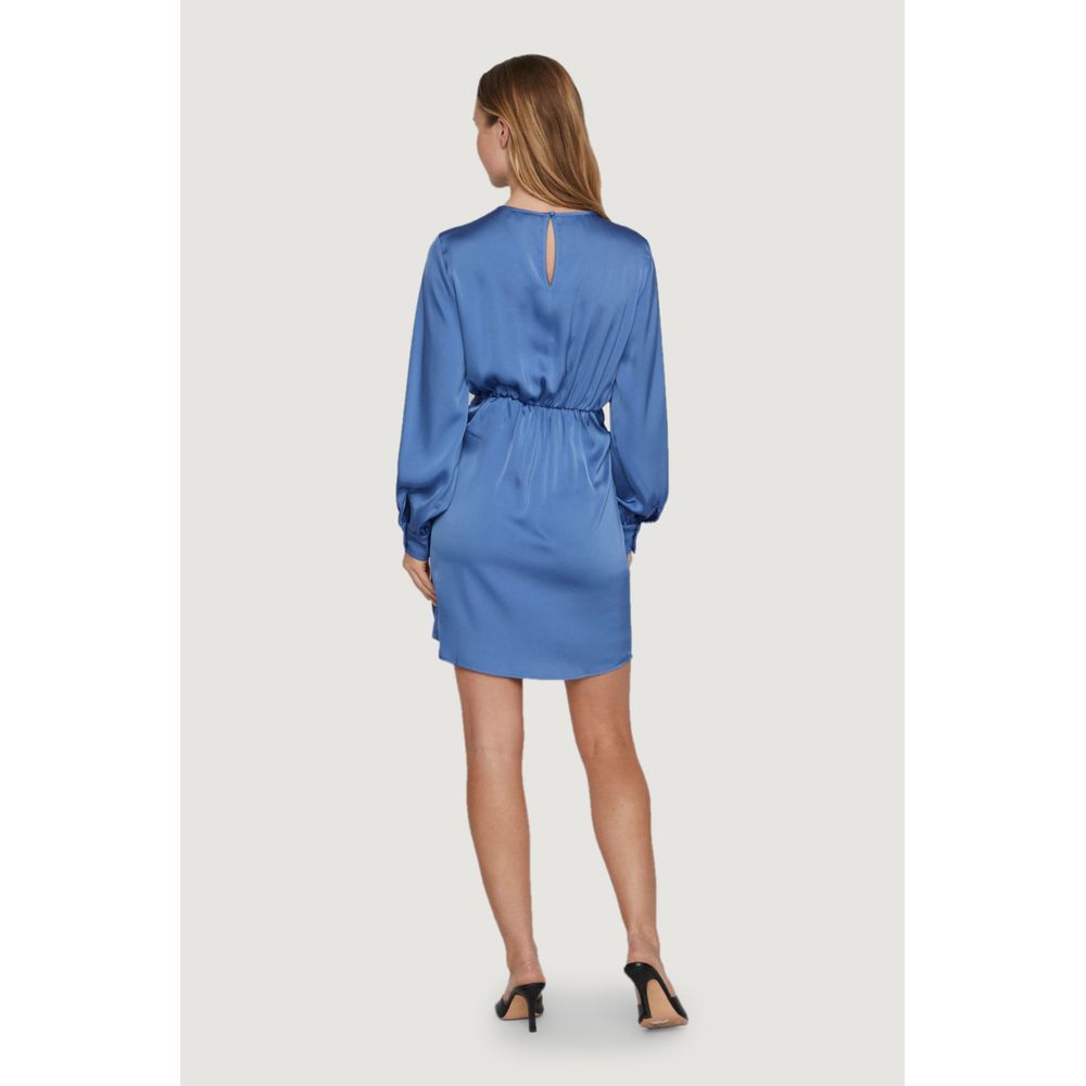 Blaues Polyester-Polyester-Kleid
