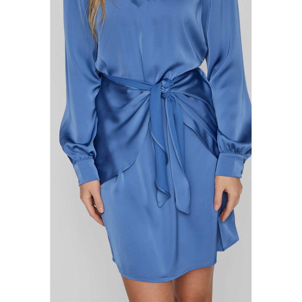 Blaues Polyester-Polyester-Kleid