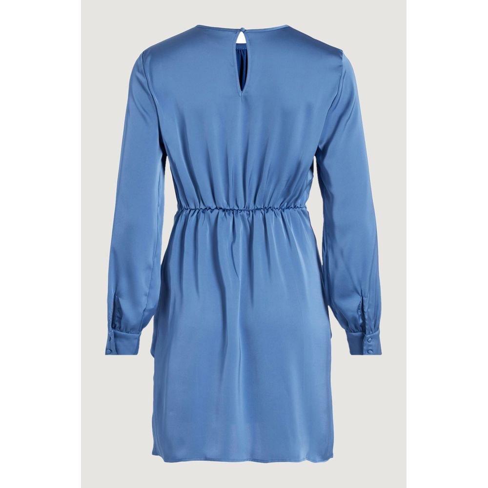Blaues Polyester-Polyester-Kleid