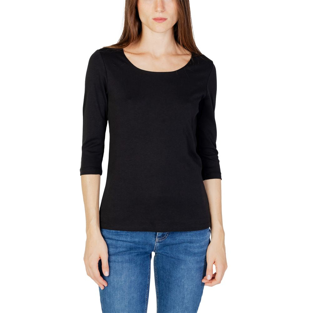 Top e T-shirt in cotone nero