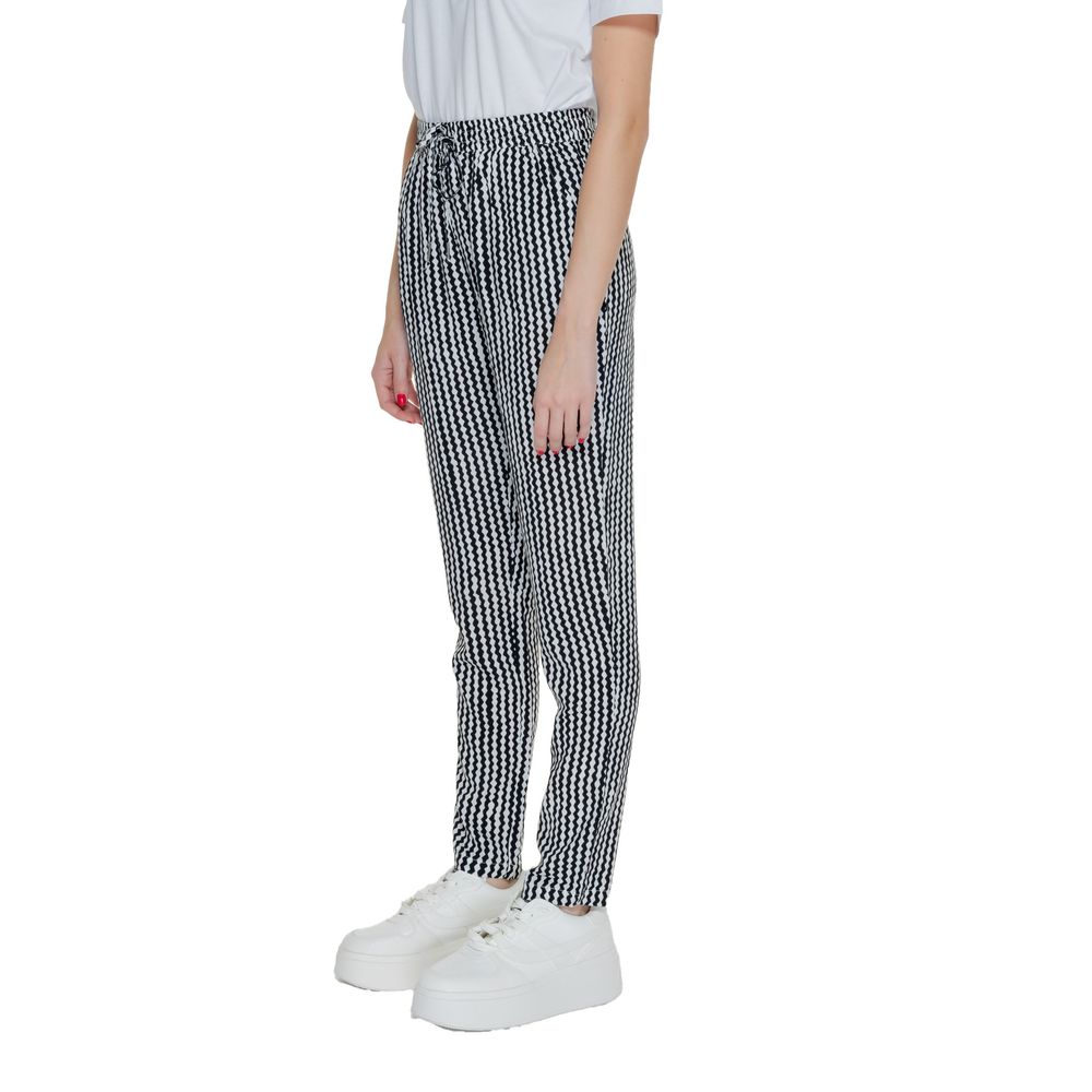 Schwarze Viskose-Jeans und -Hose