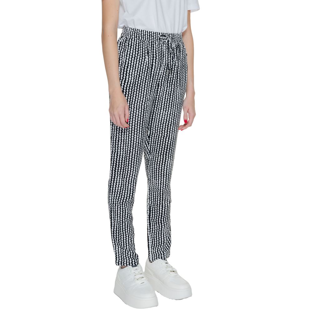 Schwarze Viskose-Jeans und -Hose