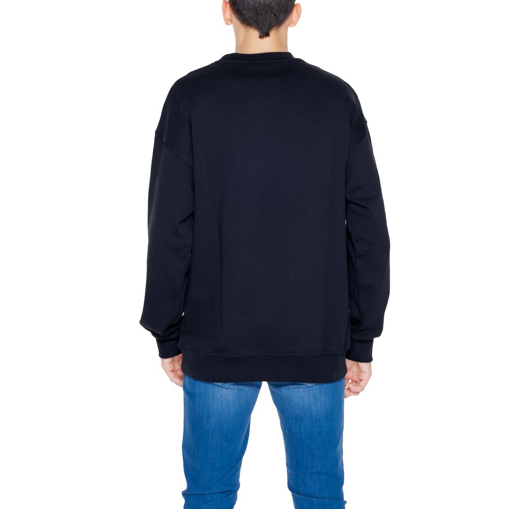 Schwarzer Baumwollpullover