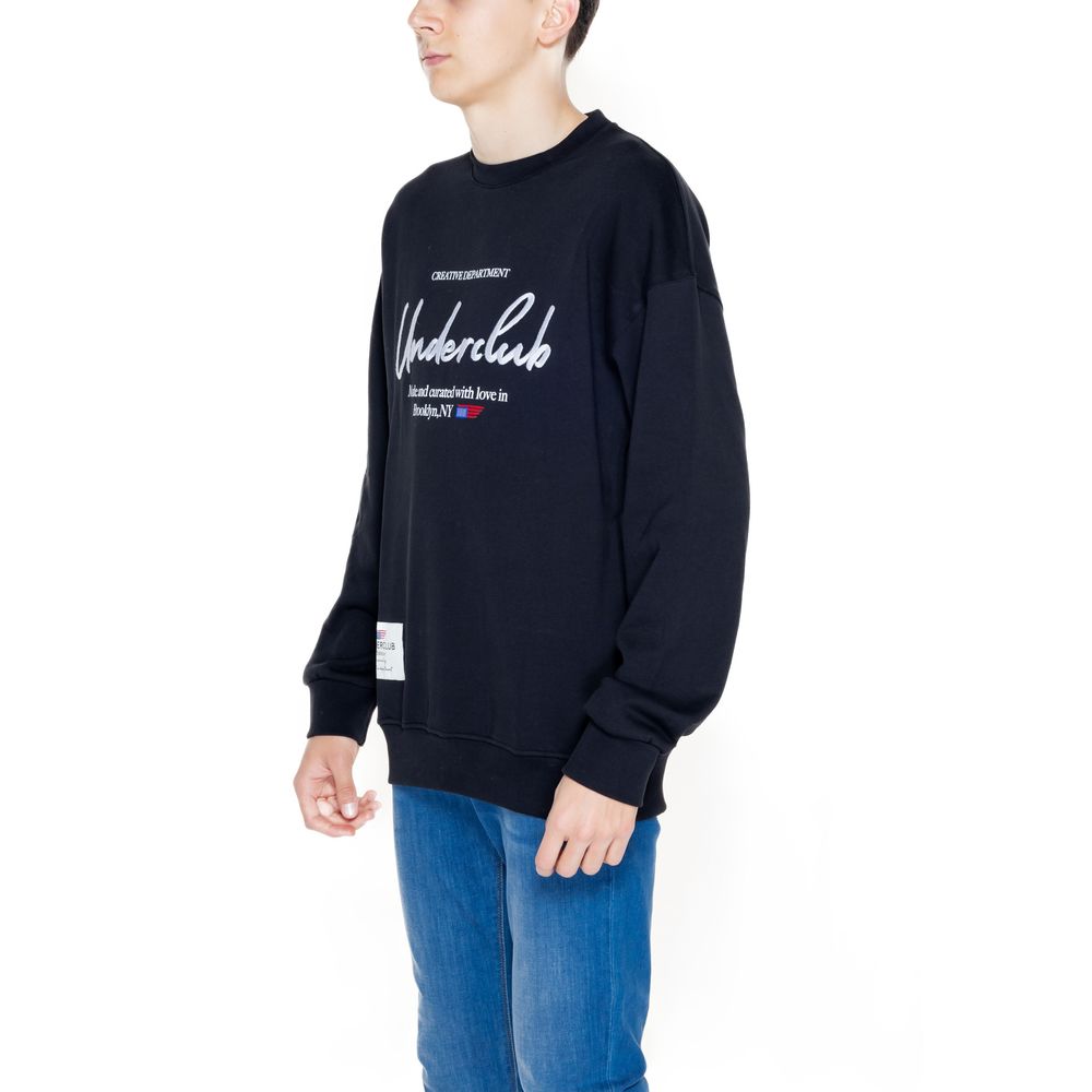 Schwarzer Baumwollpullover