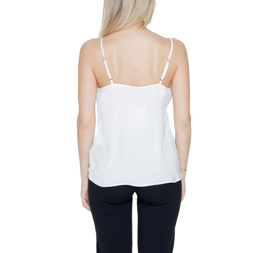 Weiße Polyester-Oberteile und T-Shirts