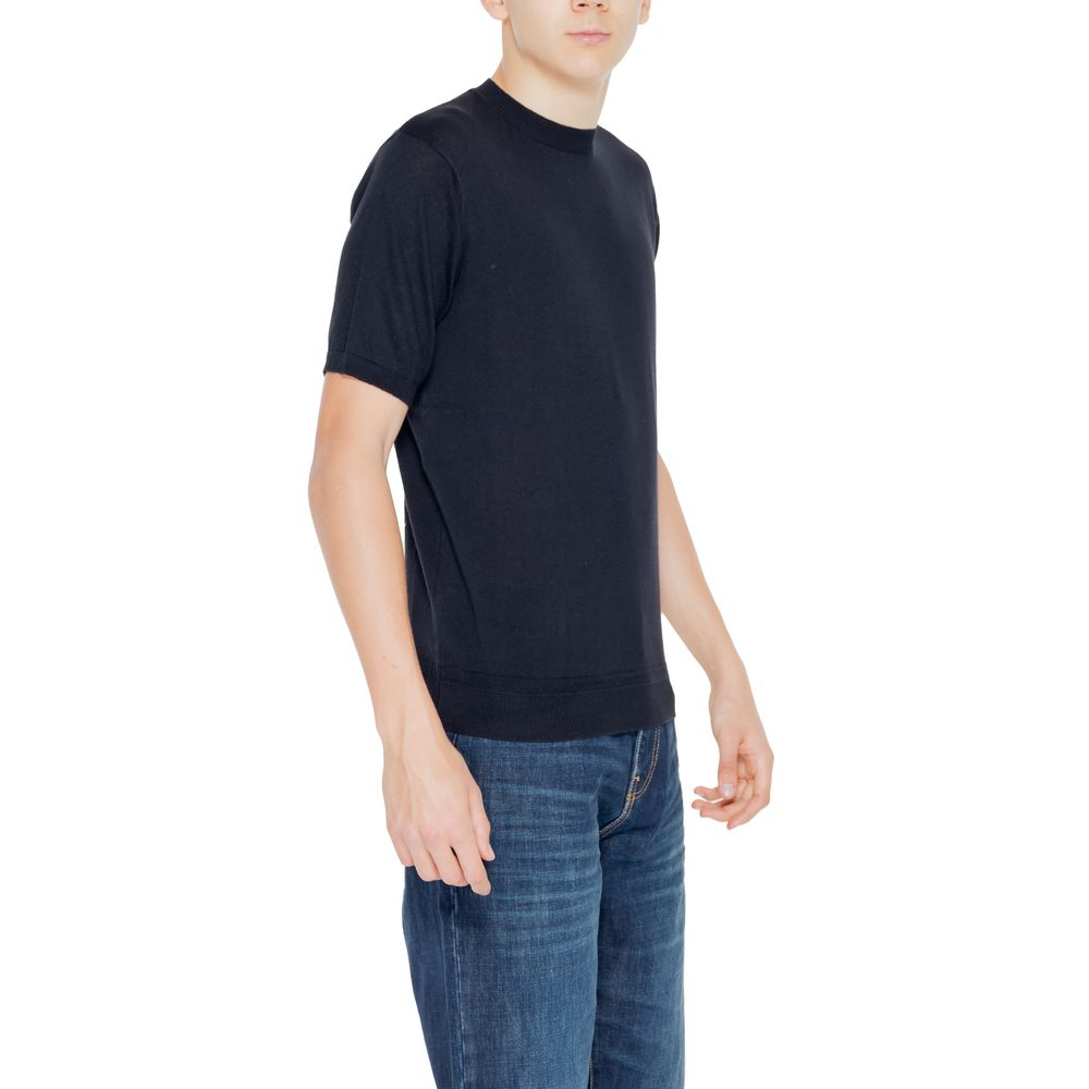 Schwarzes Baumwoll-T-Shirt