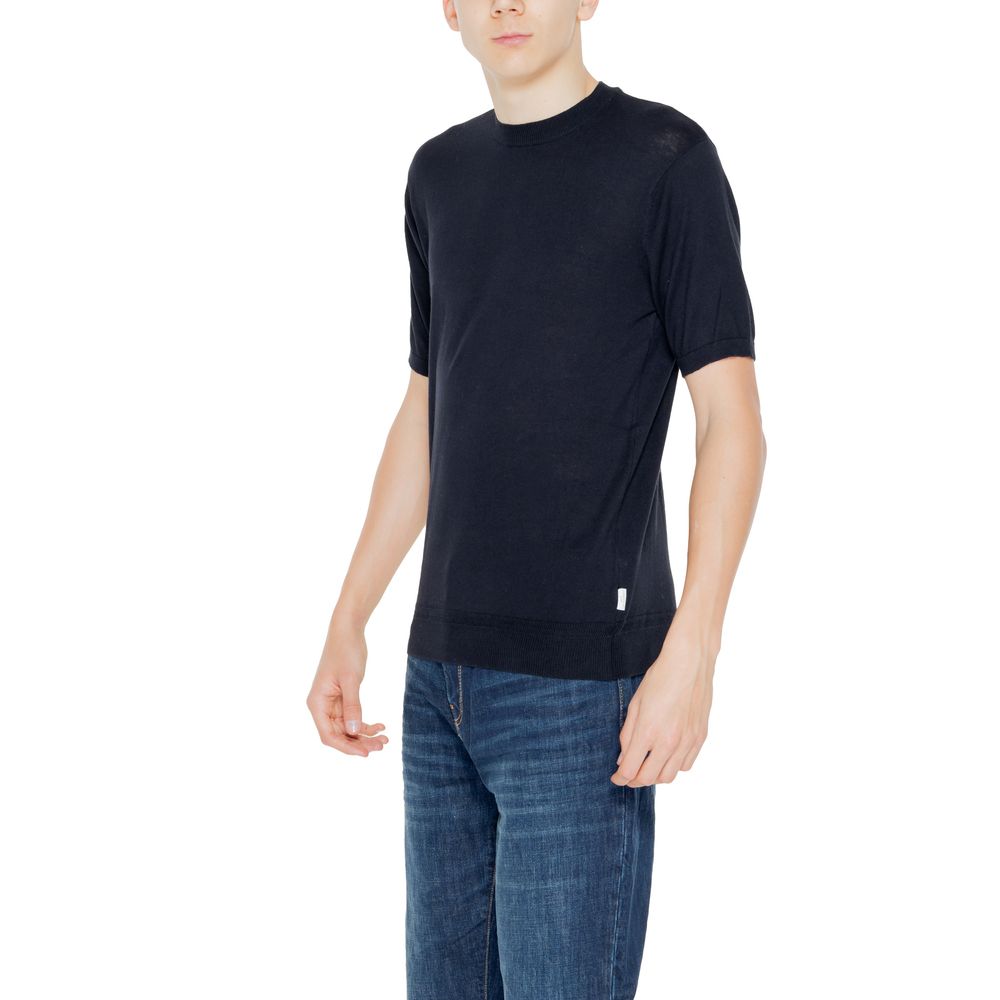 Schwarzes Baumwoll-T-Shirt