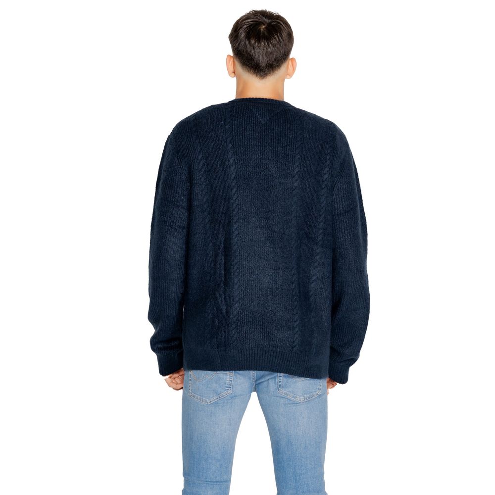 Blauer Acrylpullover