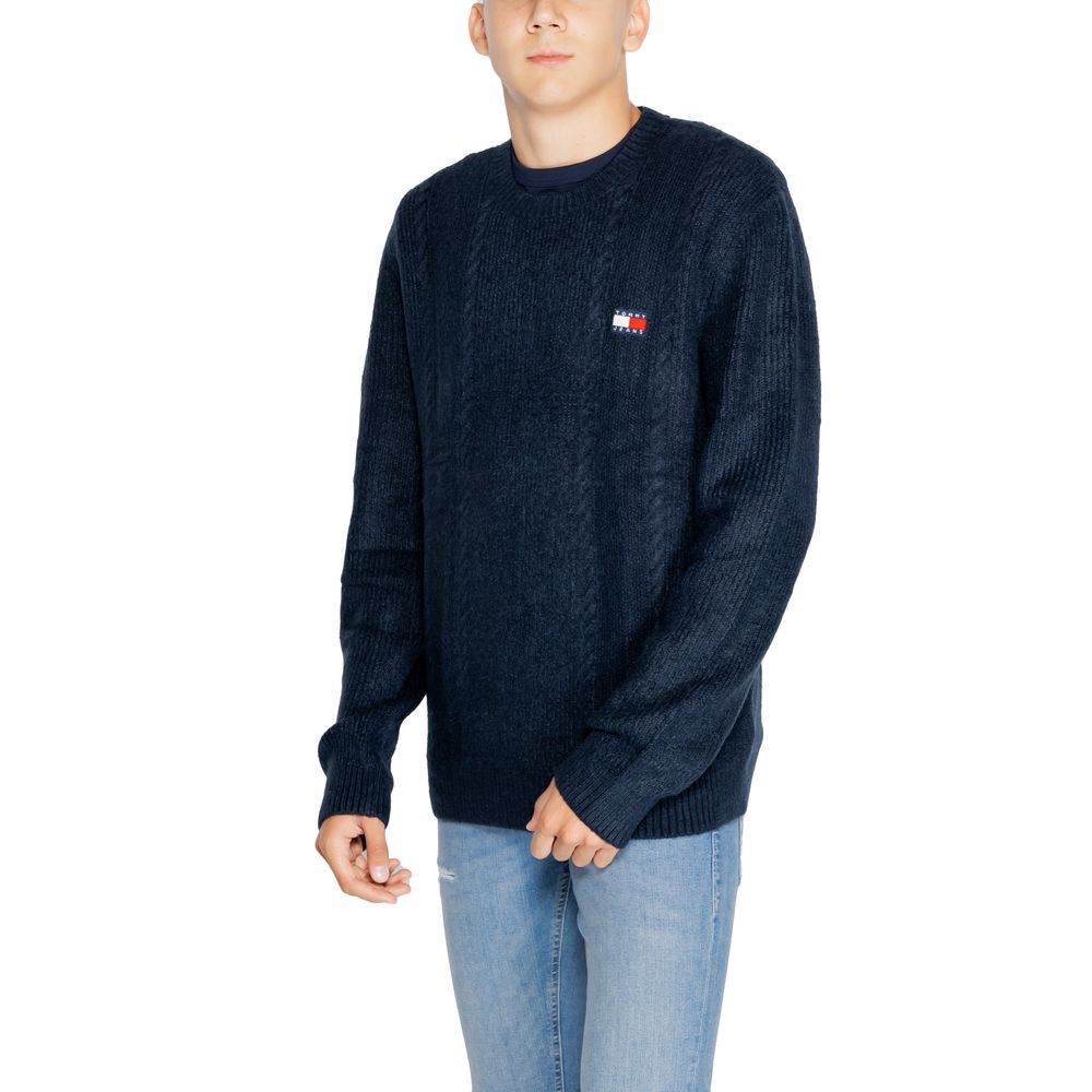Blauer Acrylpullover