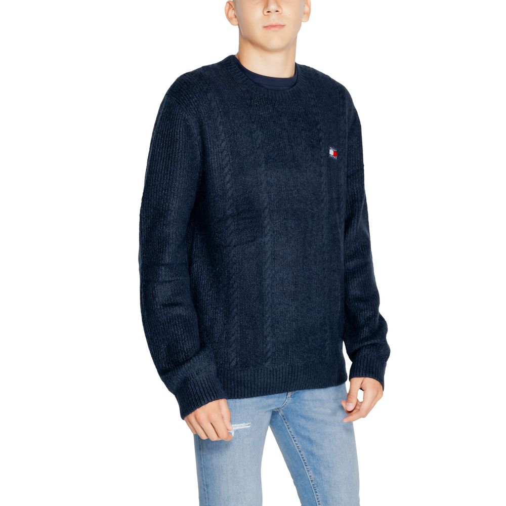 Blauer Acrylpullover