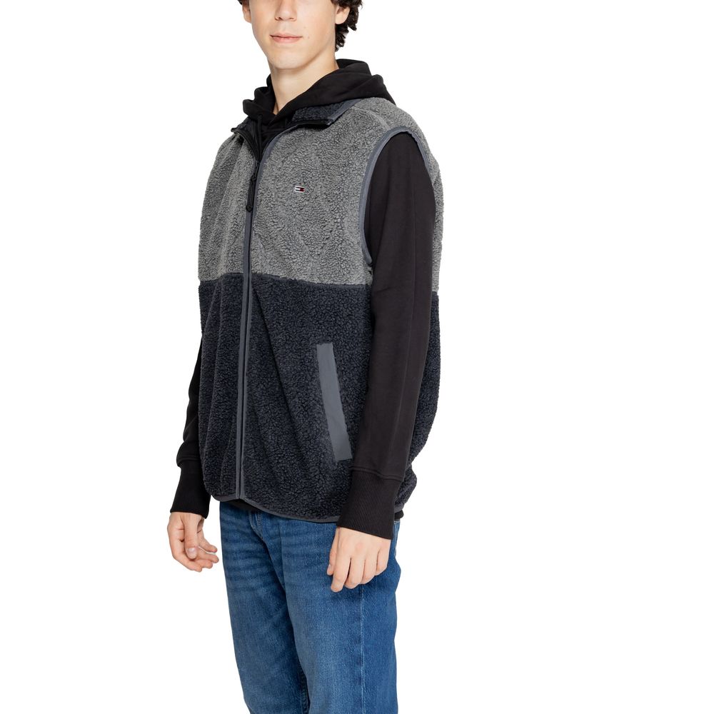 Schwarze Polyesterjacke aus Polyester