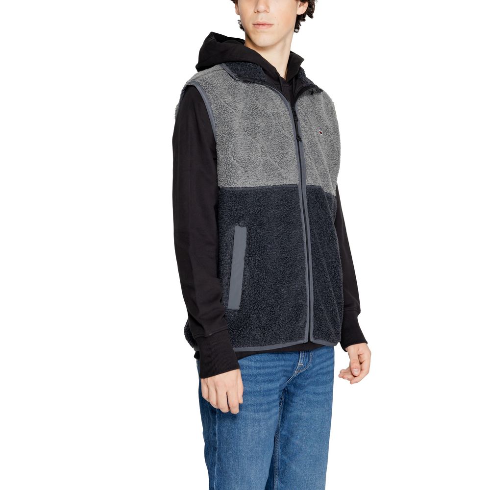 Schwarze Polyesterjacke aus Polyester