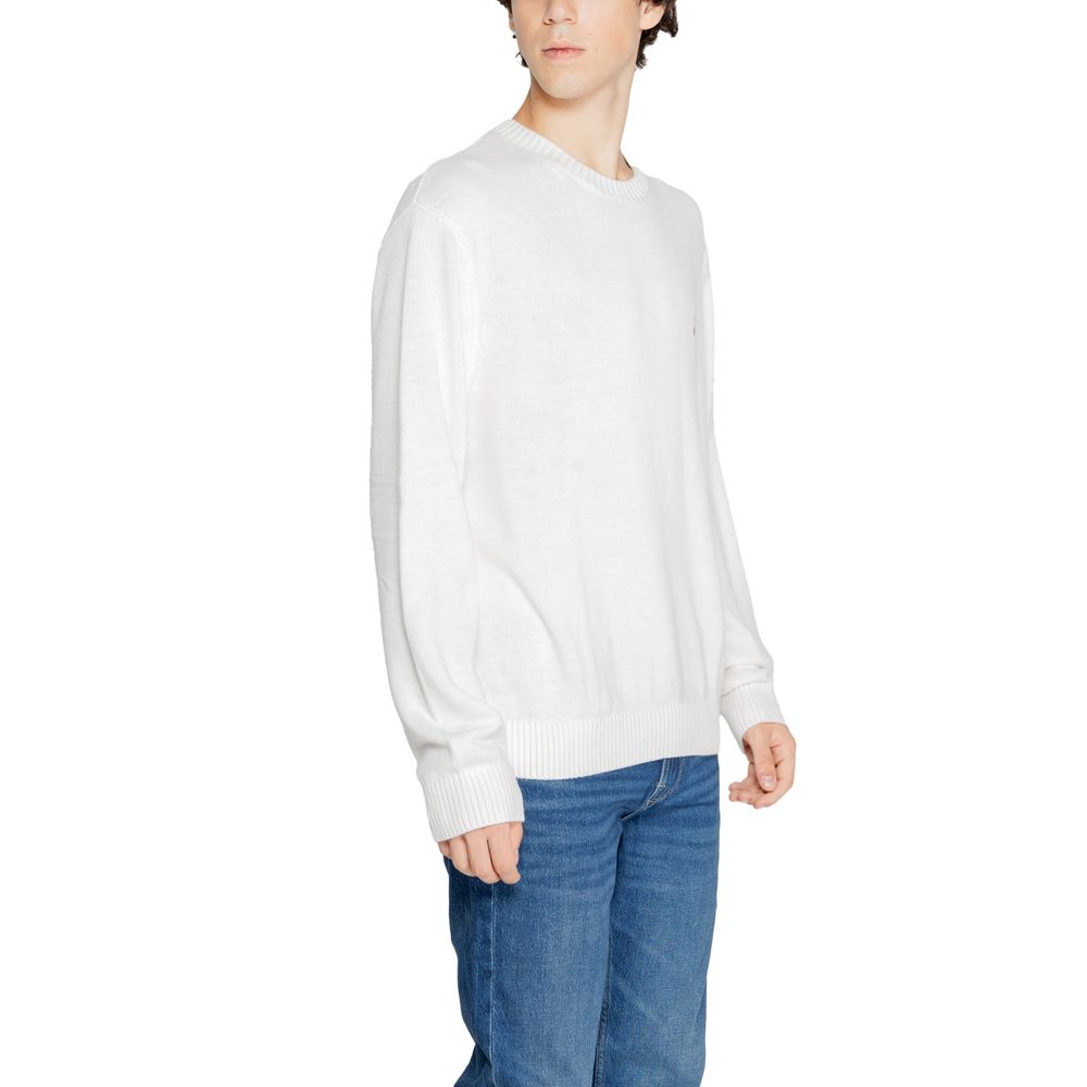 Weißer Polyester-Polyester-Pullover