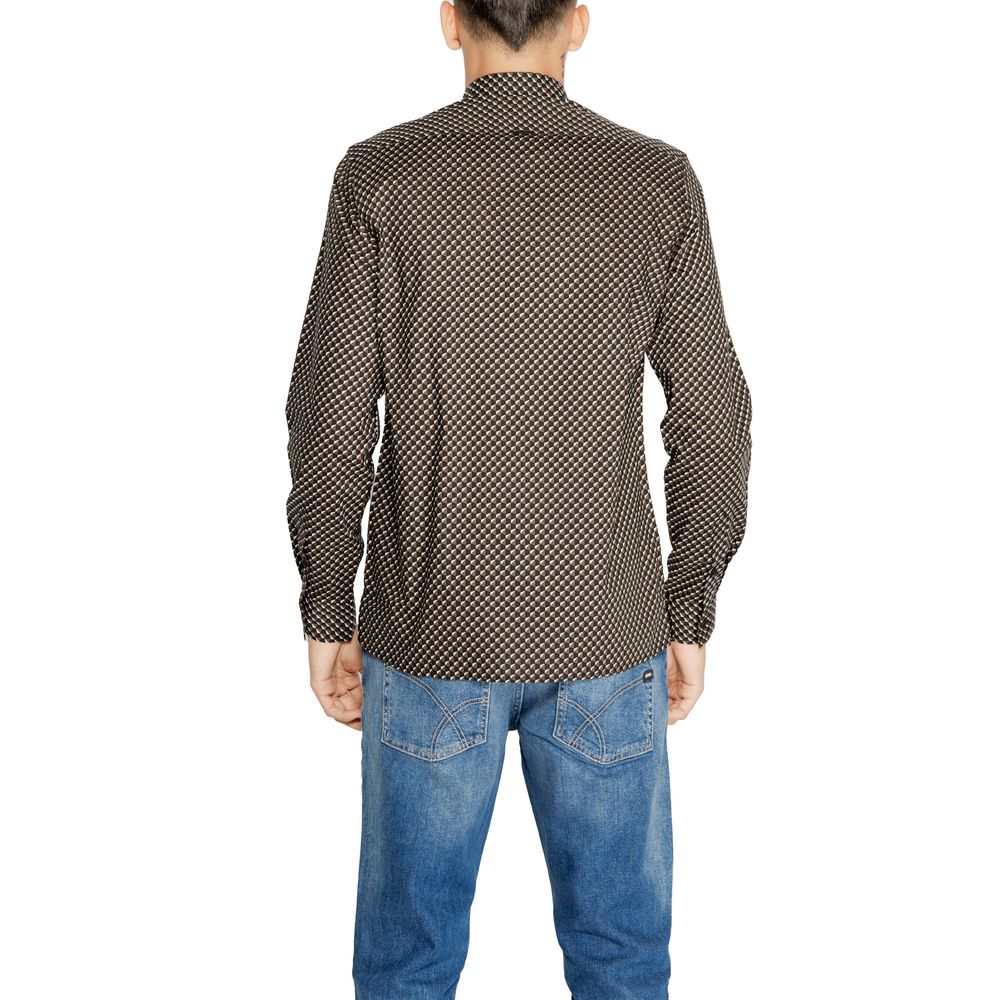 Camicia di cotone marrone