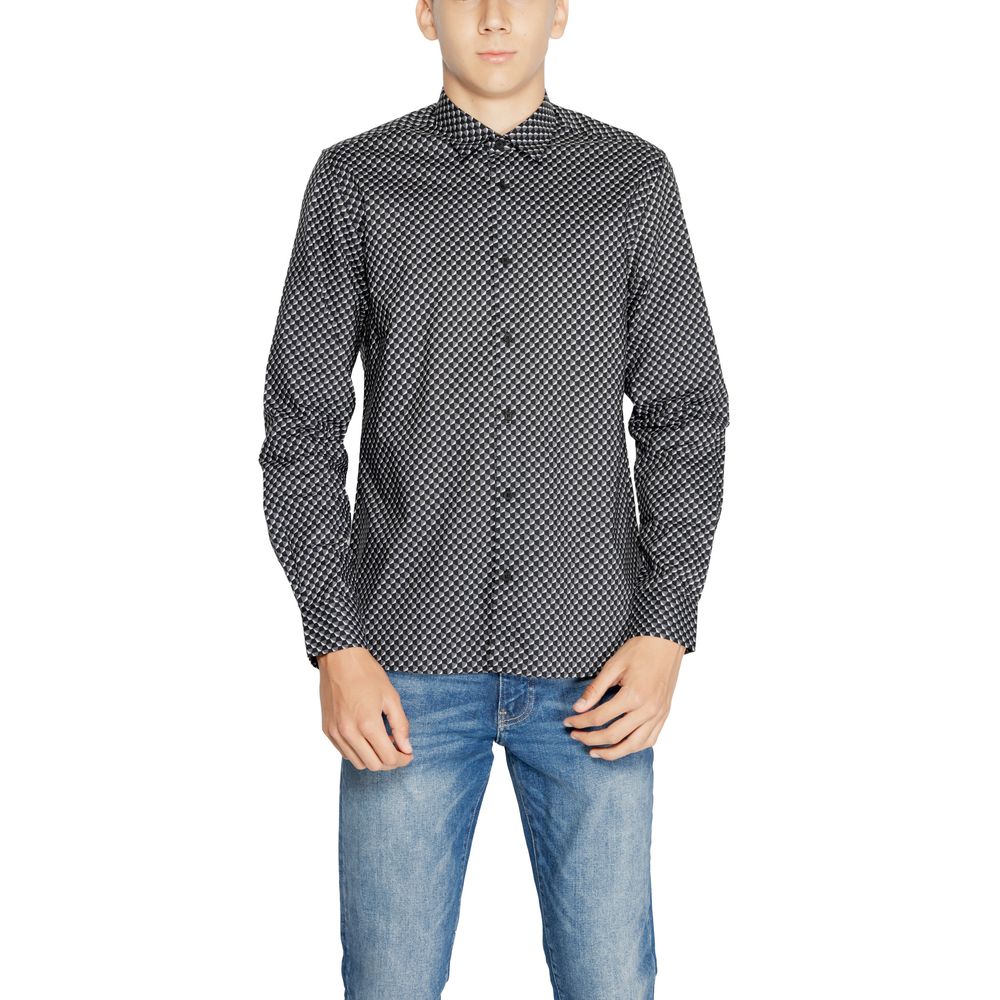 Camicia di cotone grigia