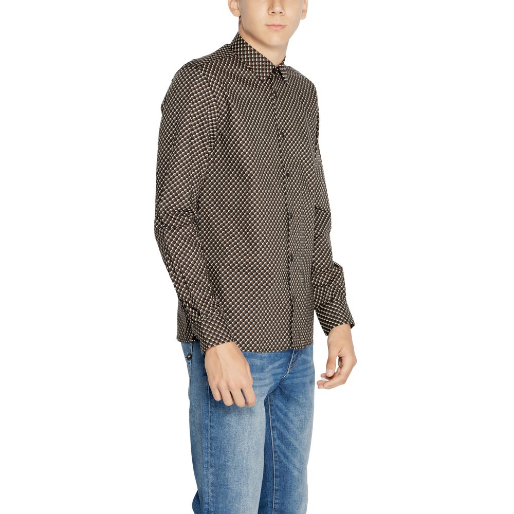 Camicia di cotone marrone