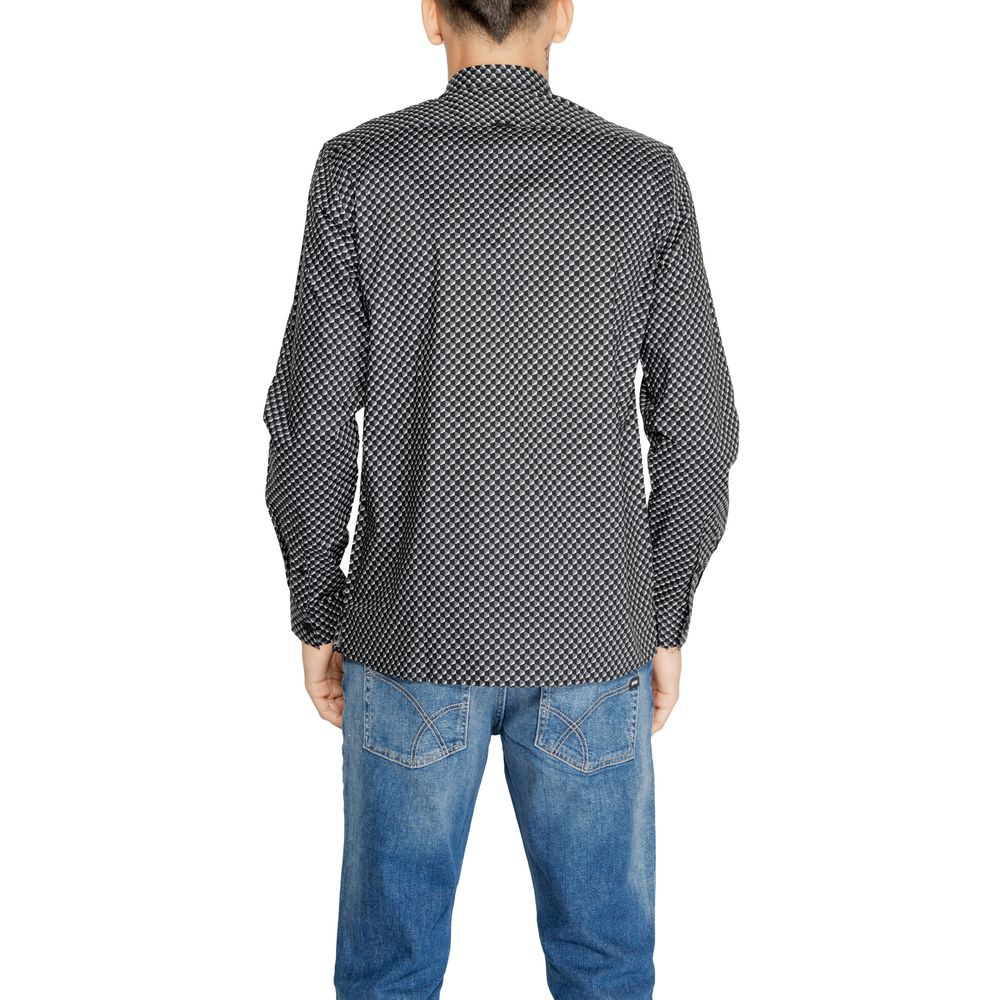 Camicia di cotone grigia